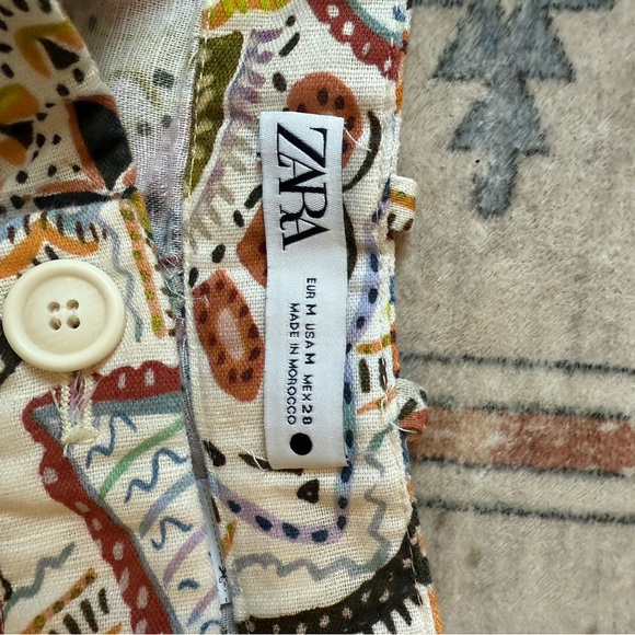 Zara Multicolor Patterned Pants - Picture 3 of 5